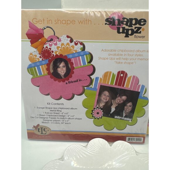 Shape Upz Flower Chipboard Album Kit by TLC 6x6 s Scrapbooking Craft Kit - Picture 2 of 3